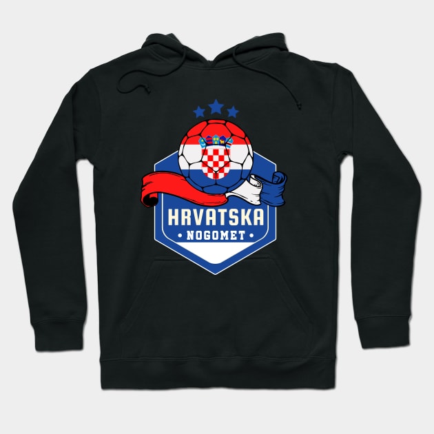 Hrvatska Football Hoodie by footballomatic